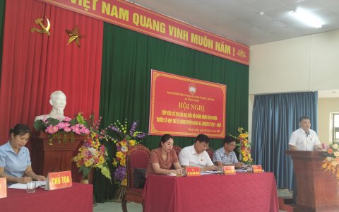 ban thường trực Mặt trận tổ quốc Việt Nam xã Đồng Lương tổ chức buổi tiếp xúc cử tri của đại biểu hội đồng nhân dân huyện khóa XX trước kỳ họp thứ 25 hội đồng nhân dân huyện.